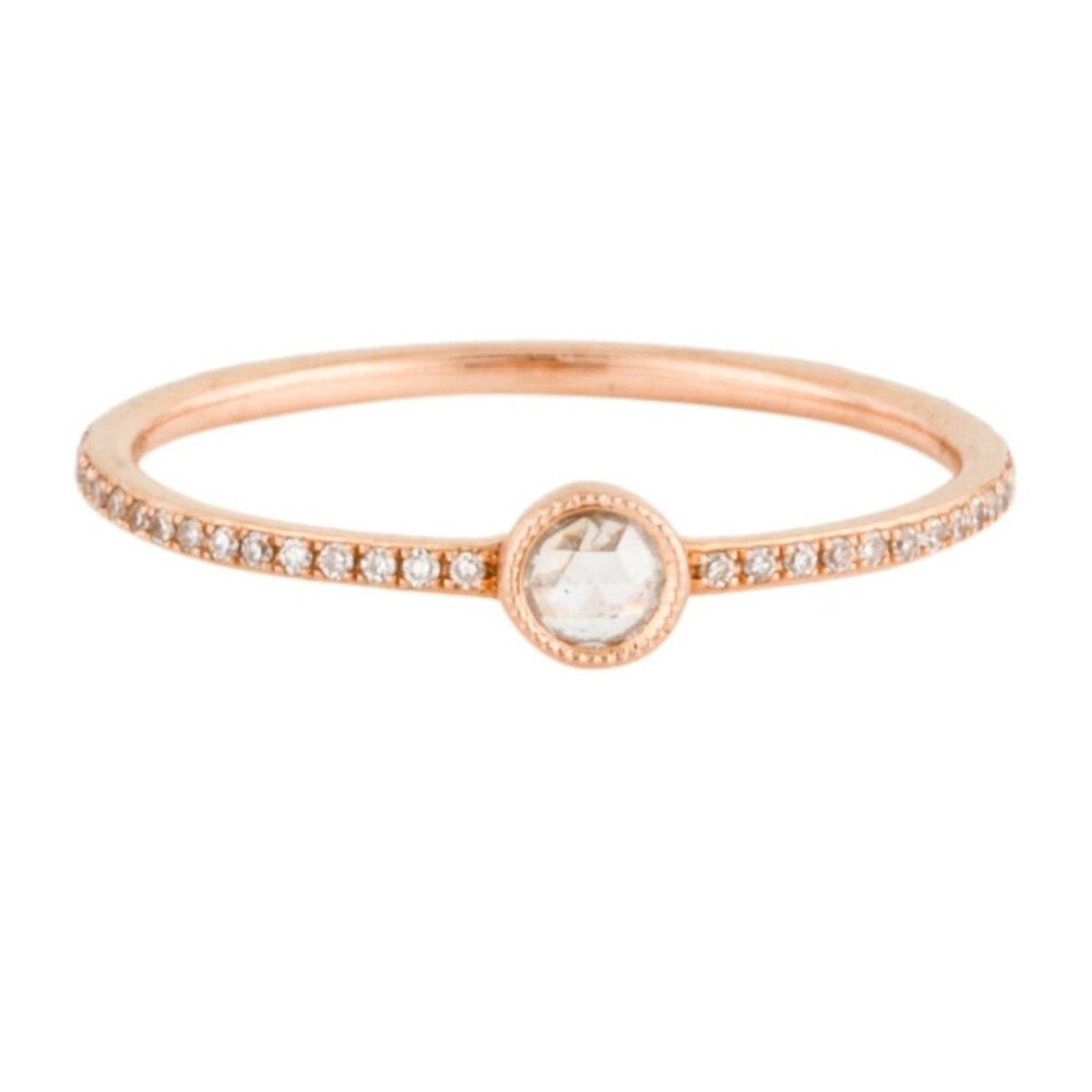 14K Rose Gold Diamond Ring.